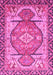 Machine Washable Oriental Pink Modern Rug, wshabs3644pnk