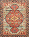 Abstract Fire Brick Red Oriental Rug, abs3644