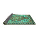 Sideview of Oriental Turquoise Modern Rug, abs3644turq