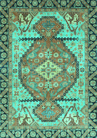 Oriental Turquoise Modern Rug, abs3644turq