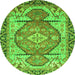 Round Oriental Green Modern Rug, abs3644grn