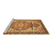 Sideview of Machine Washable Oriental Brown Modern Rug, wshabs3644brn