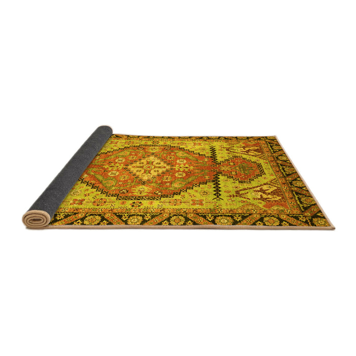 Sideview of Oriental Yellow Modern Rug, abs3644yw