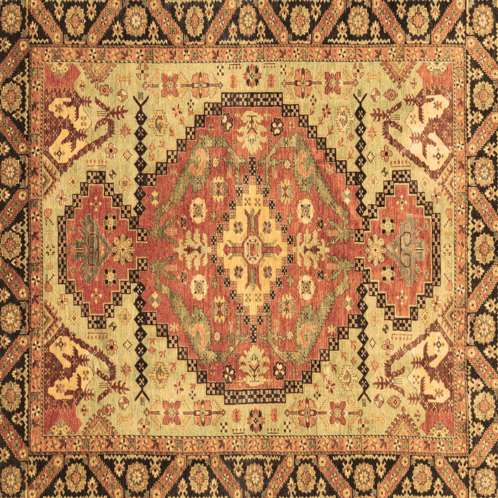 Square Oriental Brown Modern Rug, abs3644brn