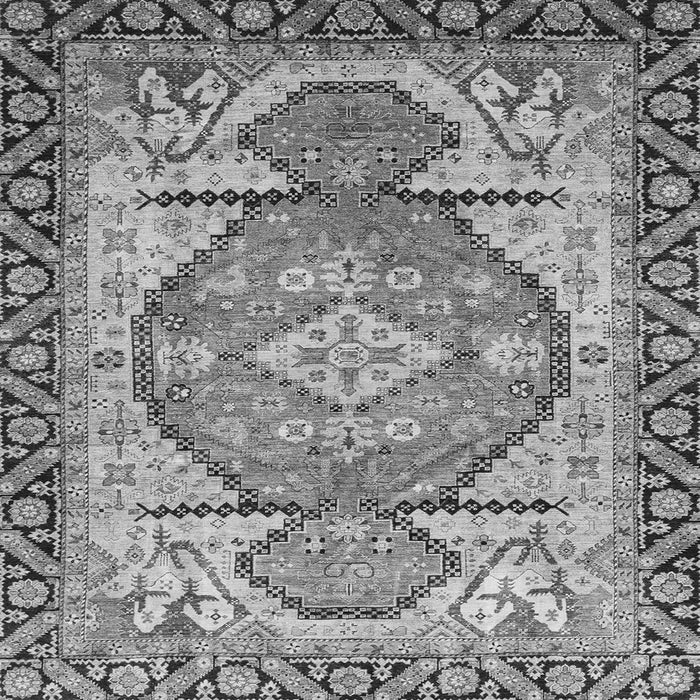 Square Machine Washable Oriental Gray Modern Rug, wshabs3644gry