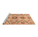 Sideview of Machine Washable Abstract Orange Rug, wshabs3645