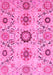 Machine Washable Oriental Pink Modern Rug, wshabs3645pnk