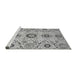 Sideview of Machine Washable Oriental Gray Modern Rug, wshabs3645gry