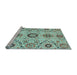 Sideview of Machine Washable Oriental Light Blue Modern Rug, wshabs3645lblu