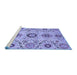 Sideview of Machine Washable Oriental Blue Modern Rug, wshabs3645blu