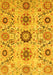 Machine Washable Oriental Yellow Modern Rug, wshabs3645yw