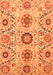 Machine Washable Oriental Orange Modern Area Rugs, wshabs3645org