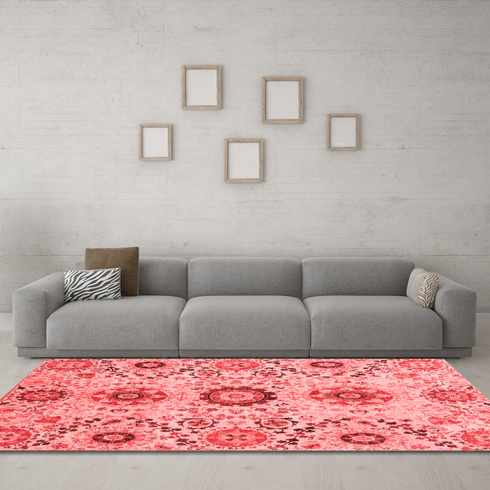 Modern Red Washable Rugs