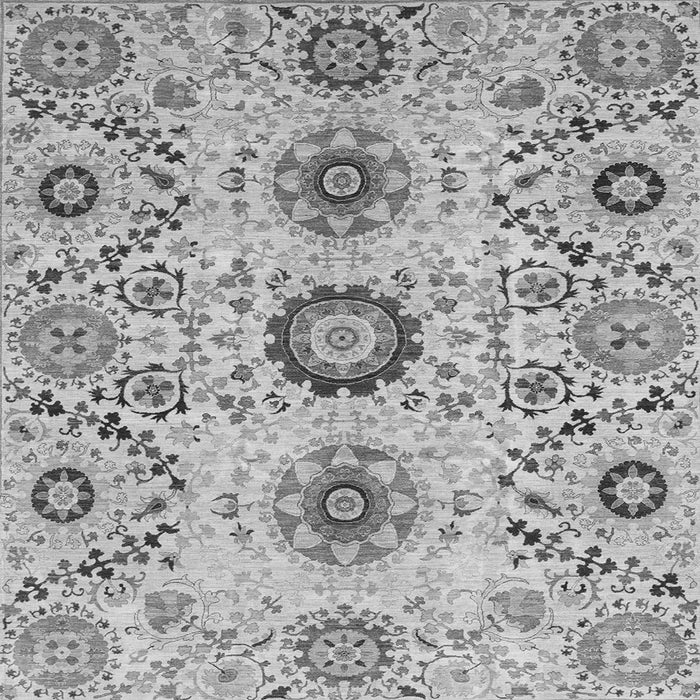 Square Machine Washable Oriental Gray Modern Rug, wshabs3645gry