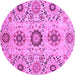 Round Oriental Purple Modern Rug, abs3645pur