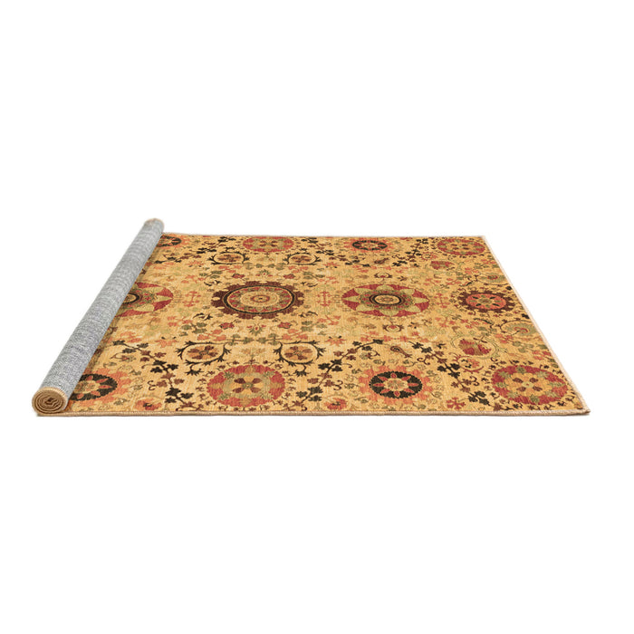 Sideview of Machine Washable Oriental Brown Modern Rug, wshabs3645brn