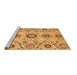 Sideview of Machine Washable Oriental Brown Modern Rug, wshabs3645brn