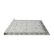 Sideview of Machine Washable Oriental Gray Modern Rug, wshabs3646gry