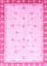 Machine Washable Oriental Pink Modern Rug, wshabs3646pnk