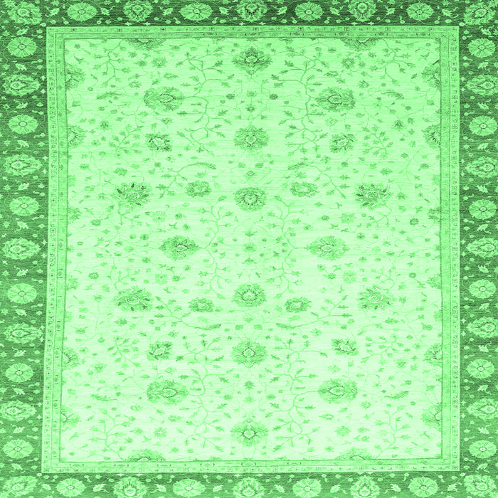 Square Oriental Emerald Green Modern Rug, abs3646emgrn