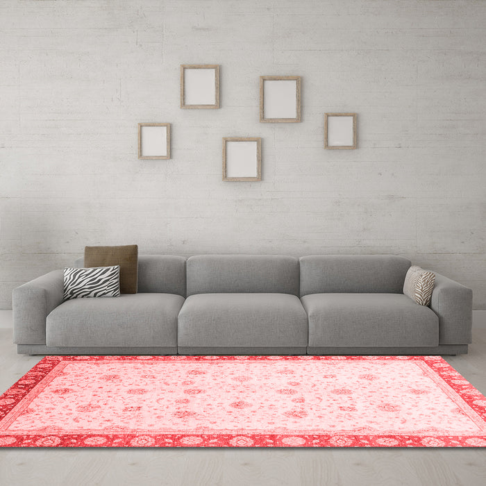 Modern Red Washable Rugs