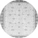 Round Oriental Gray Modern Rug, abs3646gry