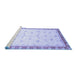 Sideview of Machine Washable Oriental Blue Modern Rug, wshabs3646blu