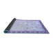 Sideview of Oriental Blue Modern Rug, abs3646blu