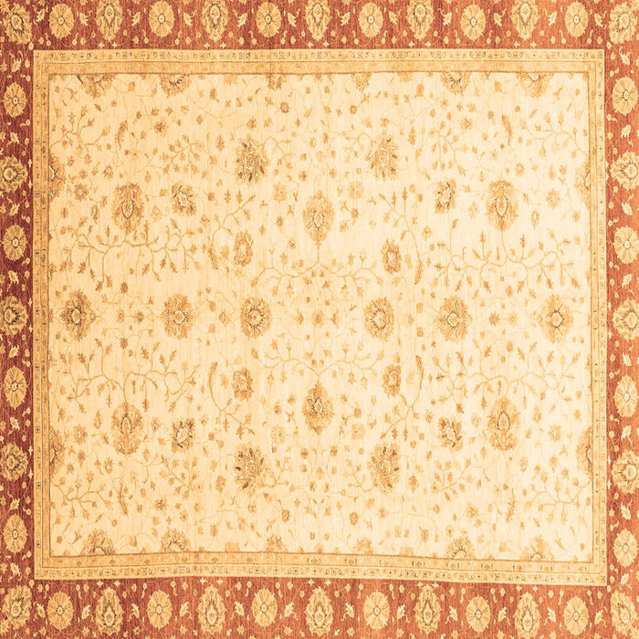 Square Machine Washable Oriental Brown Modern Rug, wshabs3646brn