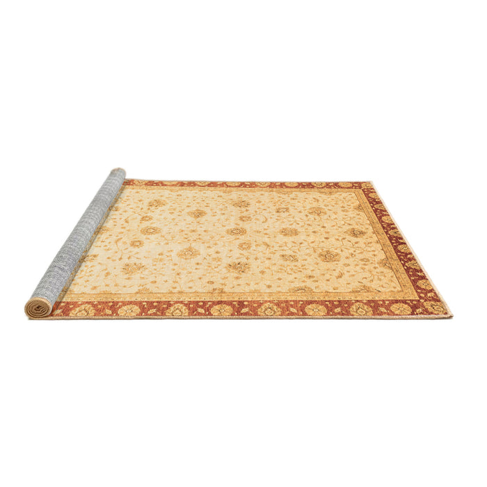 Sideview of Machine Washable Oriental Brown Modern Rug, wshabs3646brn