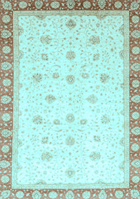 Oriental Light Blue Modern Rug, abs3646lblu