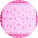 Round Oriental Pink Modern Rug, abs3646pnk