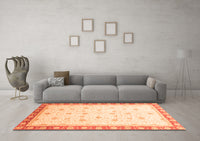 Machine Washable Oriental Orange Modern Rug, wshabs3646org