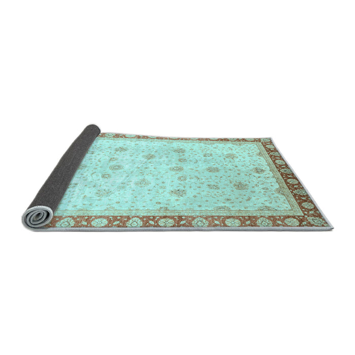 Sideview of Oriental Light Blue Modern Rug, abs3646lblu