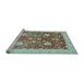 Sideview of Machine Washable Oriental Light Blue Modern Rug, wshabs3647lblu