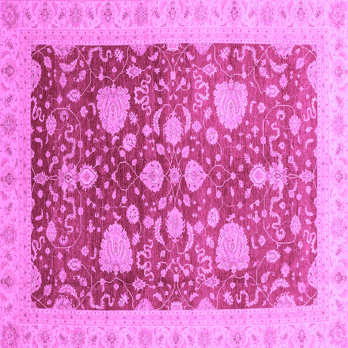 Square Machine Washable Oriental Purple Modern Area Rugs, wshabs3647pur