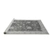 Sideview of Machine Washable Oriental Gray Modern Rug, wshabs3647gry