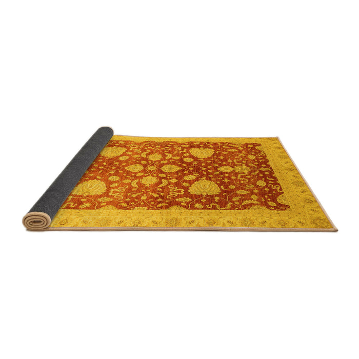 Sideview of Oriental Yellow Modern Rug, abs3647yw