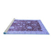 Sideview of Machine Washable Oriental Blue Modern Rug, wshabs3647blu