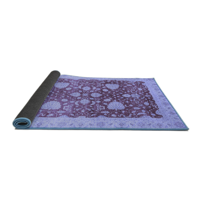 Sideview of Oriental Blue Modern Rug, abs3647blu