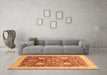 Machine Washable Oriental Brown Modern Rug in a Living Room,, wshabs3647brn