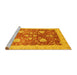 Sideview of Machine Washable Oriental Yellow Modern Rug, wshabs3647yw