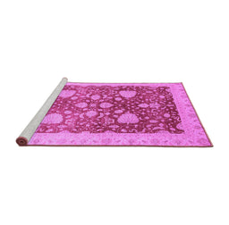 Sideview of Machine Washable Oriental Purple Modern Area Rugs, wshabs3647pur