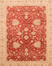 Abstract Scarlet Red Oriental Rug, abs3647