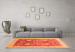 Machine Washable Oriental Orange Modern Area Rugs in a Living Room, wshabs3647org