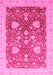 Machine Washable Oriental Pink Modern Rug, wshabs3647pnk