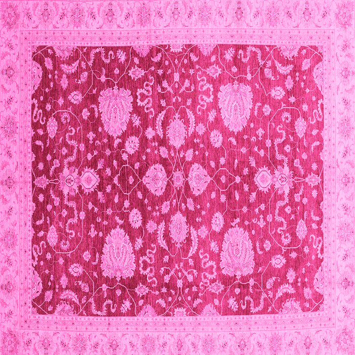 Square Oriental Pink Modern Rug, abs3647pnk