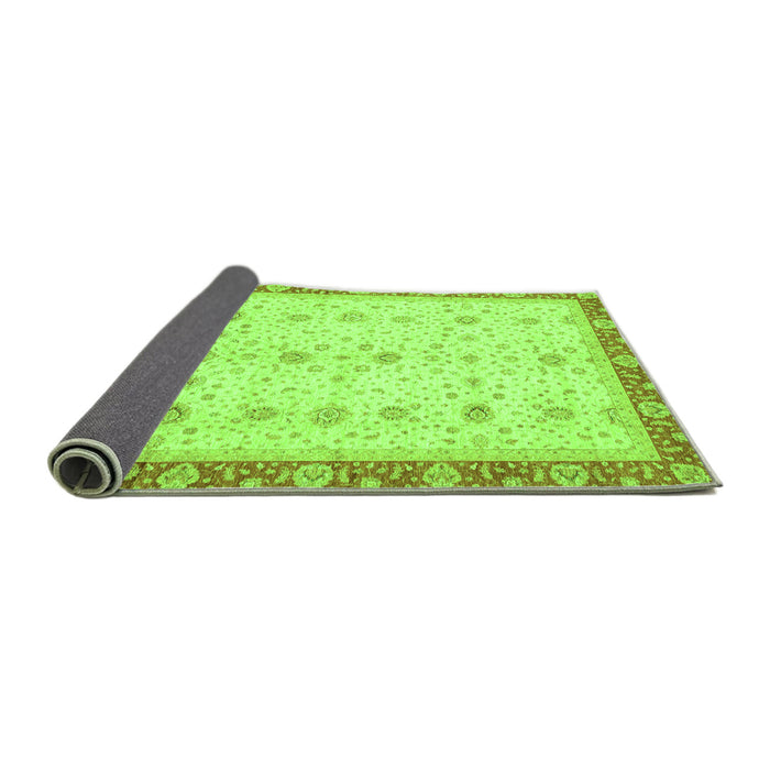 Sideview of Oriental Green Modern Rug, abs3648grn
