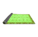 Sideview of Oriental Green Modern Rug, abs3648grn