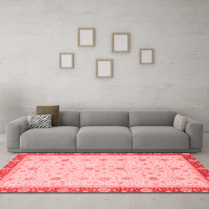 Modern Red Washable Rugs